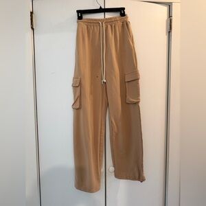 Papermoon Cargo Track Pants in Tan